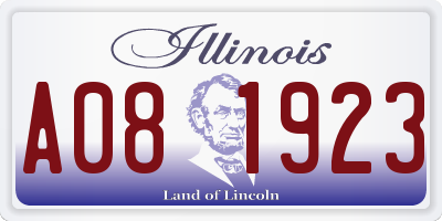IL license plate A081923