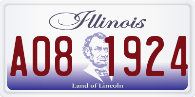 IL license plate A081924