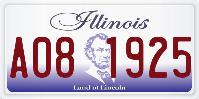 IL license plate A081925