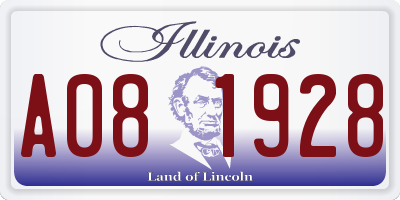 IL license plate A081928