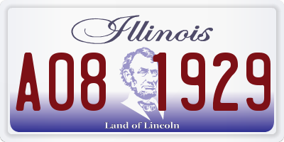 IL license plate A081929