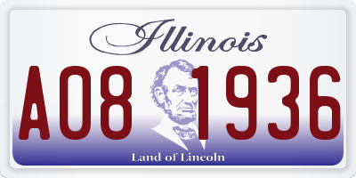 IL license plate A081936