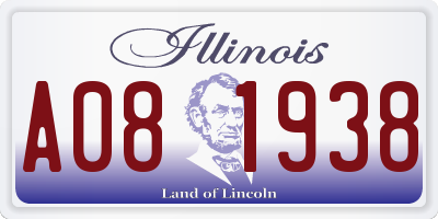 IL license plate A081938