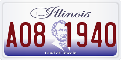 IL license plate A081940