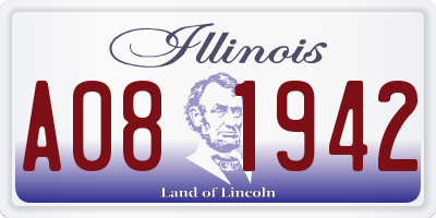 IL license plate A081942