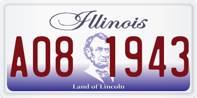 IL license plate A081943