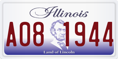IL license plate A081944