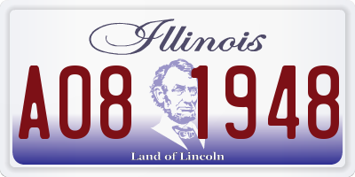 IL license plate A081948