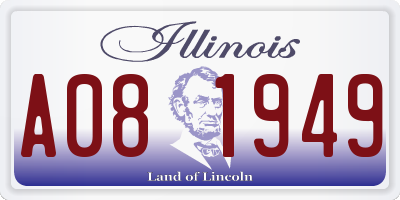 IL license plate A081949