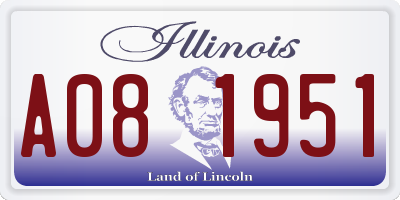 IL license plate A081951