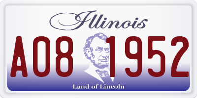 IL license plate A081952