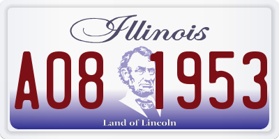 IL license plate A081953