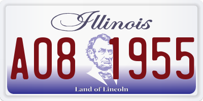 IL license plate A081955