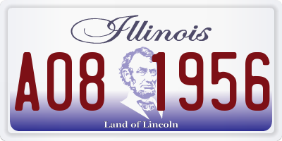 IL license plate A081956