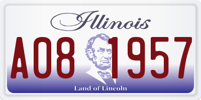 IL license plate A081957