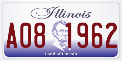 IL license plate A081962