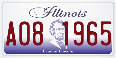 IL license plate A081965