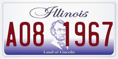 IL license plate A081967