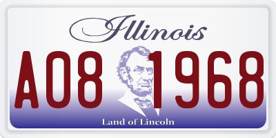 IL license plate A081968