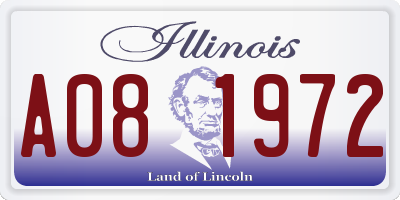 IL license plate A081972