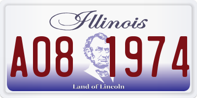IL license plate A081974
