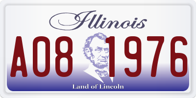 IL license plate A081976