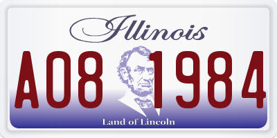 IL license plate A081984