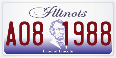 IL license plate A081988