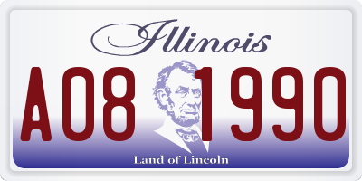 IL license plate A081990
