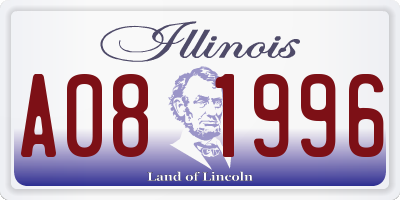 IL license plate A081996