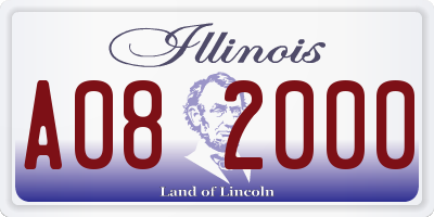 IL license plate A082000