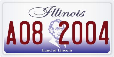 IL license plate A082004