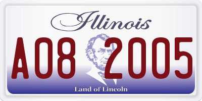 IL license plate A082005
