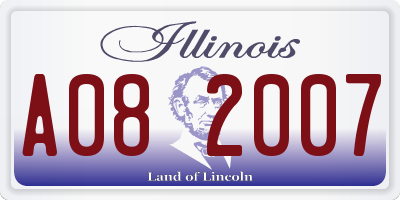 IL license plate A082007