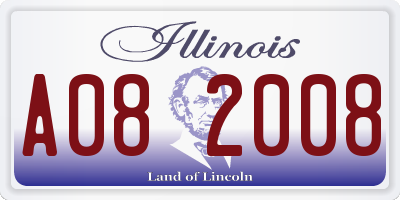 IL license plate A082008