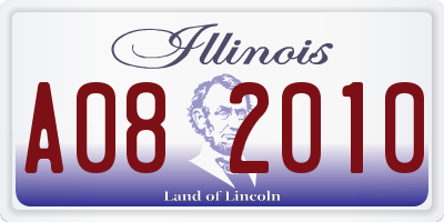 IL license plate A082010