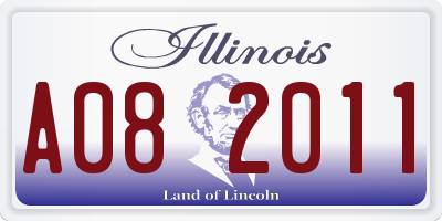 IL license plate A082011
