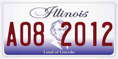 IL license plate A082012