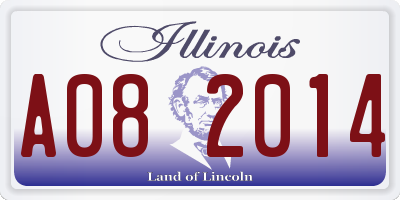IL license plate A082014