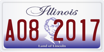 IL license plate A082017