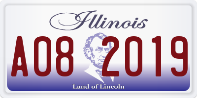 IL license plate A082019