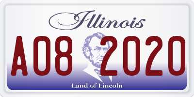 IL license plate A082020