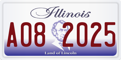 IL license plate A082025