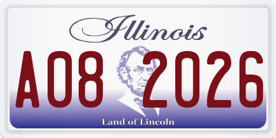 IL license plate A082026