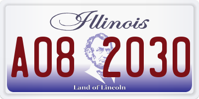 IL license plate A082030