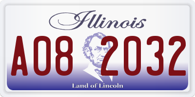 IL license plate A082032