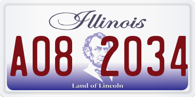 IL license plate A082034