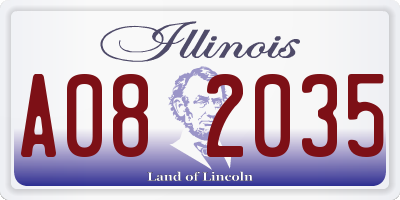 IL license plate A082035