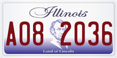 IL license plate A082036
