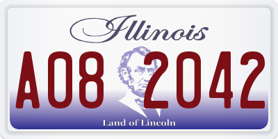IL license plate A082042